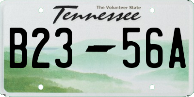 TN license plate B2356A