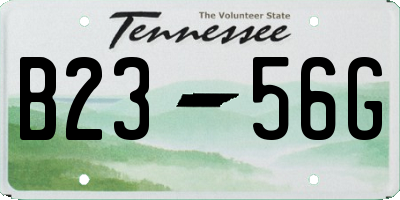 TN license plate B2356G