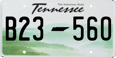 TN license plate B2356O