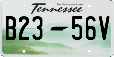 TN license plate B2356V
