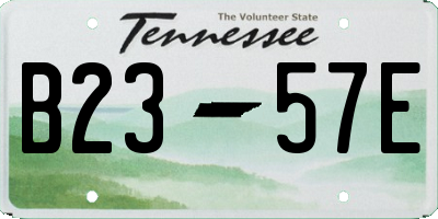 TN license plate B2357E