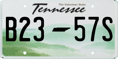 TN license plate B2357S