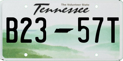 TN license plate B2357T