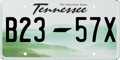 TN license plate B2357X