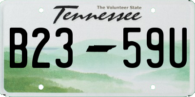 TN license plate B2359U