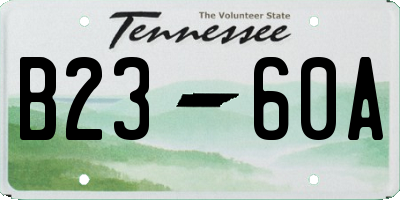 TN license plate B2360A