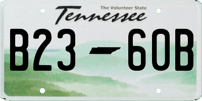 TN license plate B2360B
