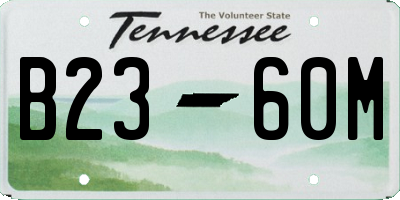 TN license plate B2360M