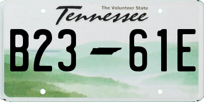 TN license plate B2361E