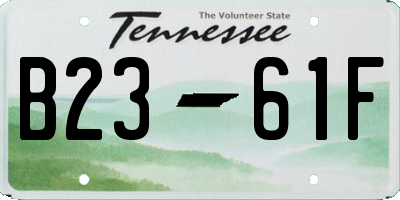 TN license plate B2361F