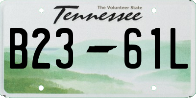 TN license plate B2361L