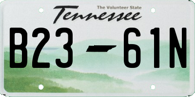 TN license plate B2361N