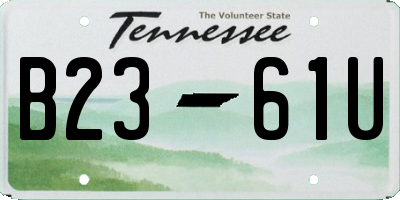 TN license plate B2361U