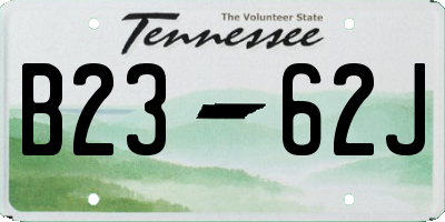 TN license plate B2362J