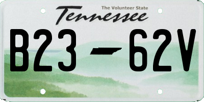 TN license plate B2362V