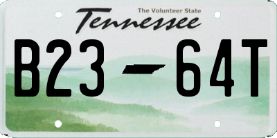 TN license plate B2364T