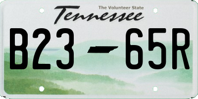 TN license plate B2365R