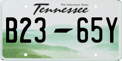TN license plate B2365Y