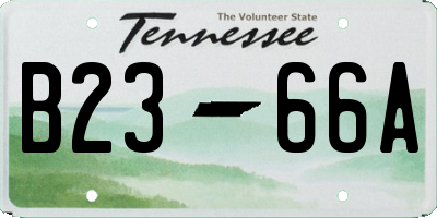 TN license plate B2366A