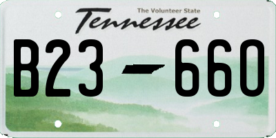 TN license plate B2366O