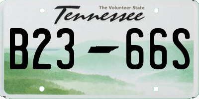 TN license plate B2366S