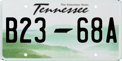 TN license plate B2368A