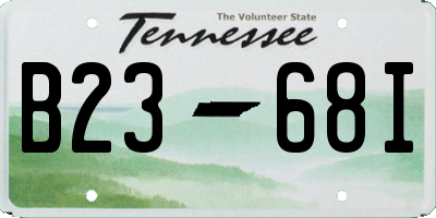 TN license plate B2368I
