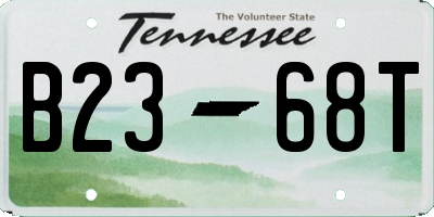 TN license plate B2368T