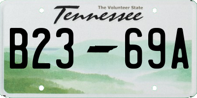 TN license plate B2369A