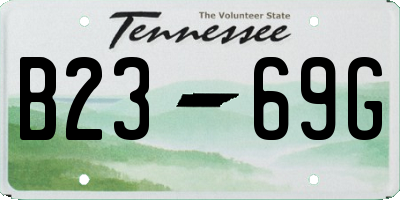TN license plate B2369G