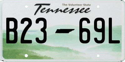 TN license plate B2369L