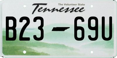TN license plate B2369U