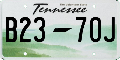 TN license plate B2370J