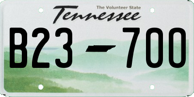 TN license plate B2370O