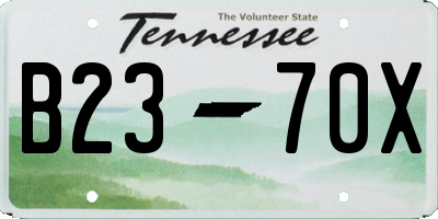 TN license plate B2370X