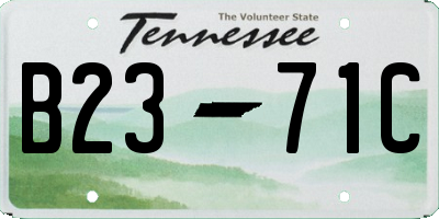 TN license plate B2371C
