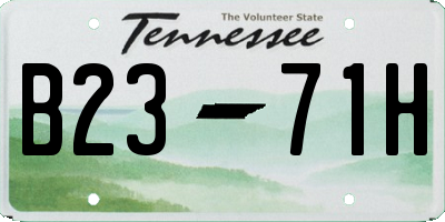 TN license plate B2371H