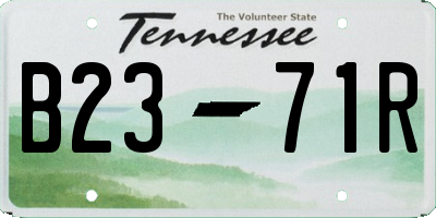 TN license plate B2371R