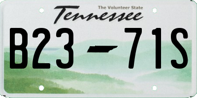 TN license plate B2371S