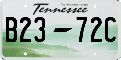 TN license plate B2372C