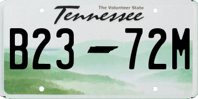 TN license plate B2372M