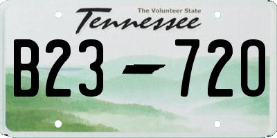 TN license plate B2372O