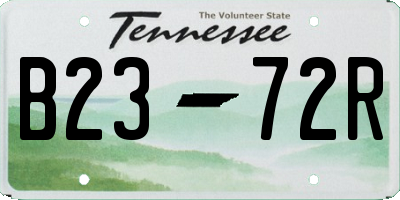 TN license plate B2372R