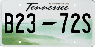 TN license plate B2372S
