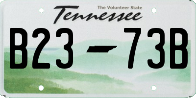 TN license plate B2373B