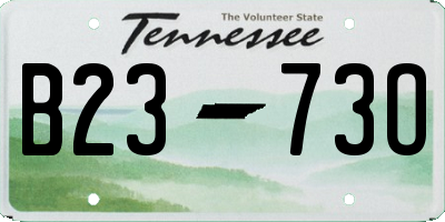 TN license plate B2373O