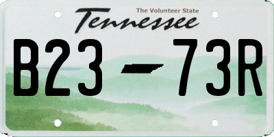 TN license plate B2373R