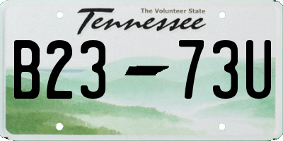 TN license plate B2373U