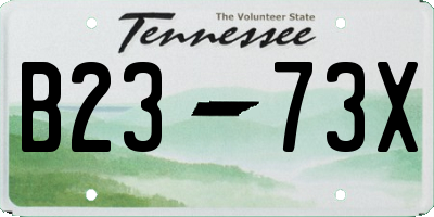 TN license plate B2373X