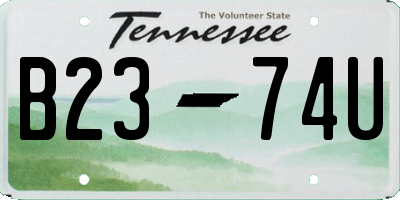 TN license plate B2374U